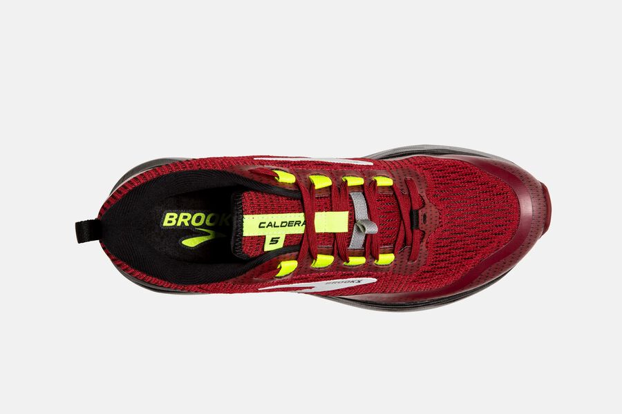 Caldera 5 Trail Brooks Running Shoes NZ Mens - Red/Silver/Black - VGPMRO-602